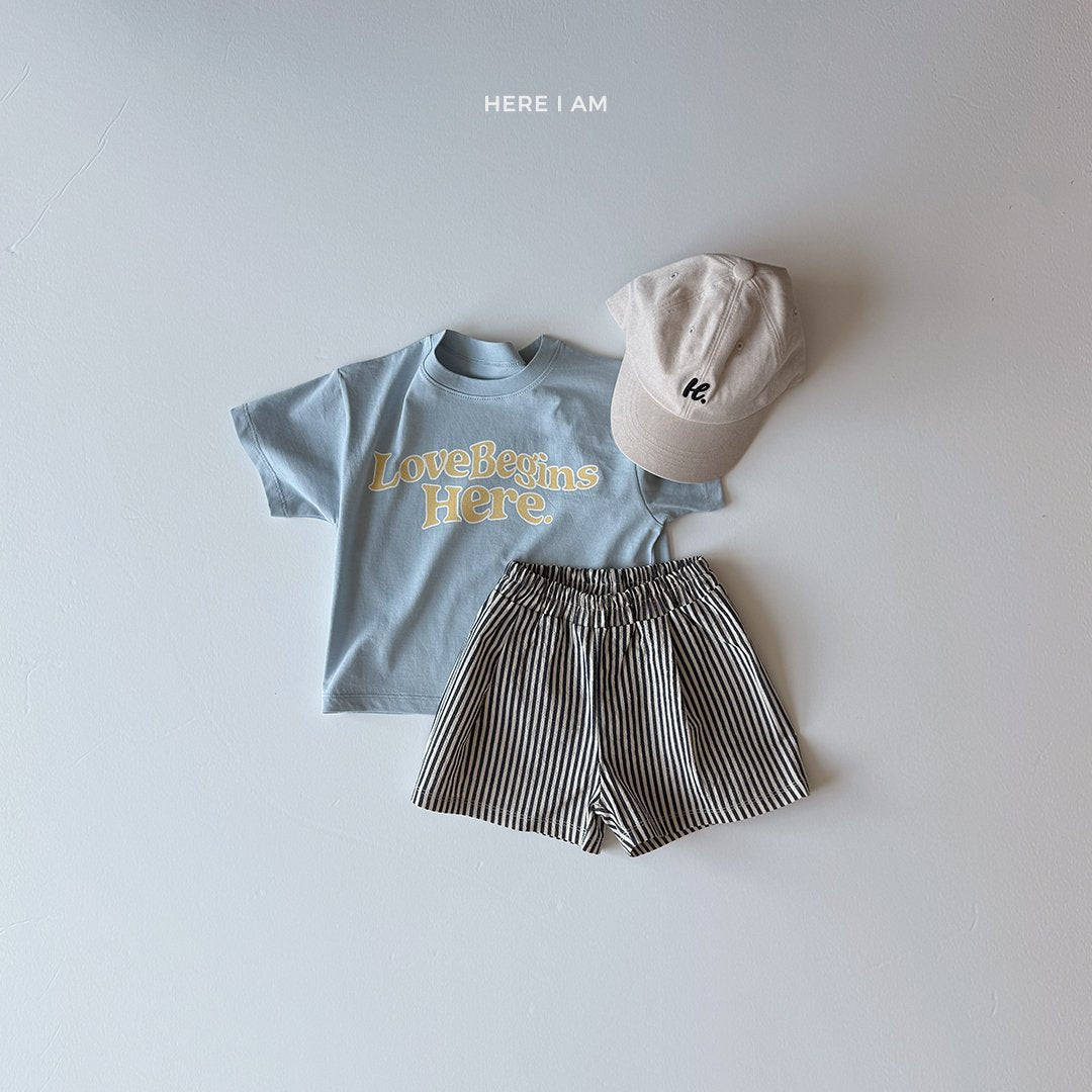 Stripe Cotton Shorts