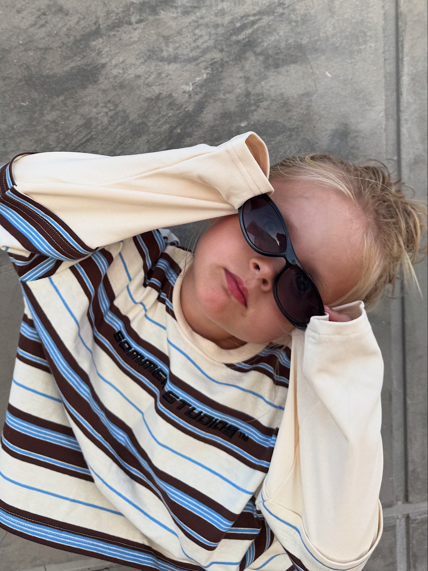 Ebba long tee BLUE.