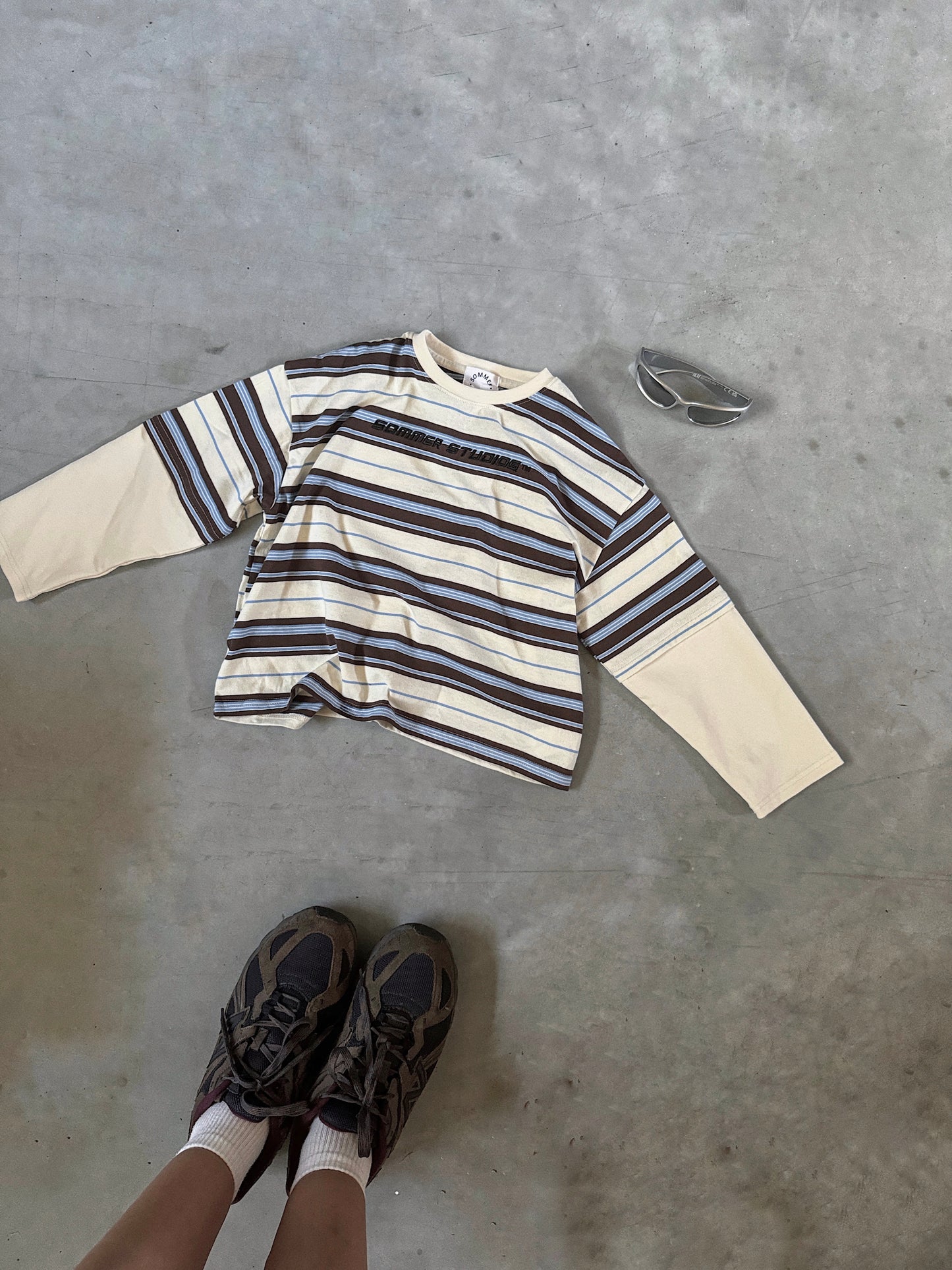 Ebba long tee BLUE.