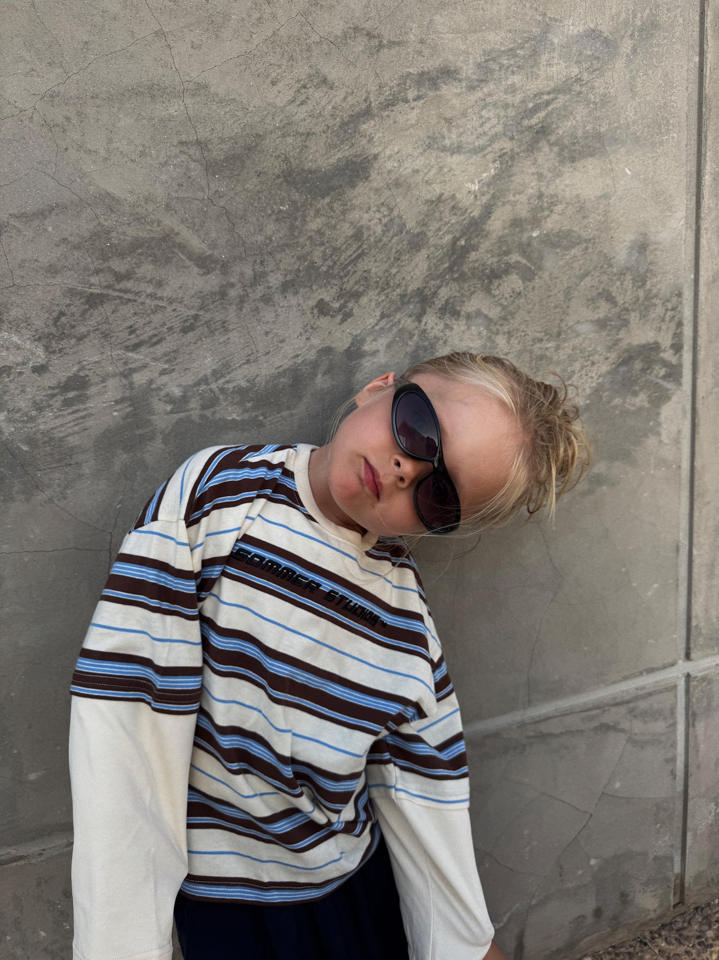 Ebba long tee BLUE.