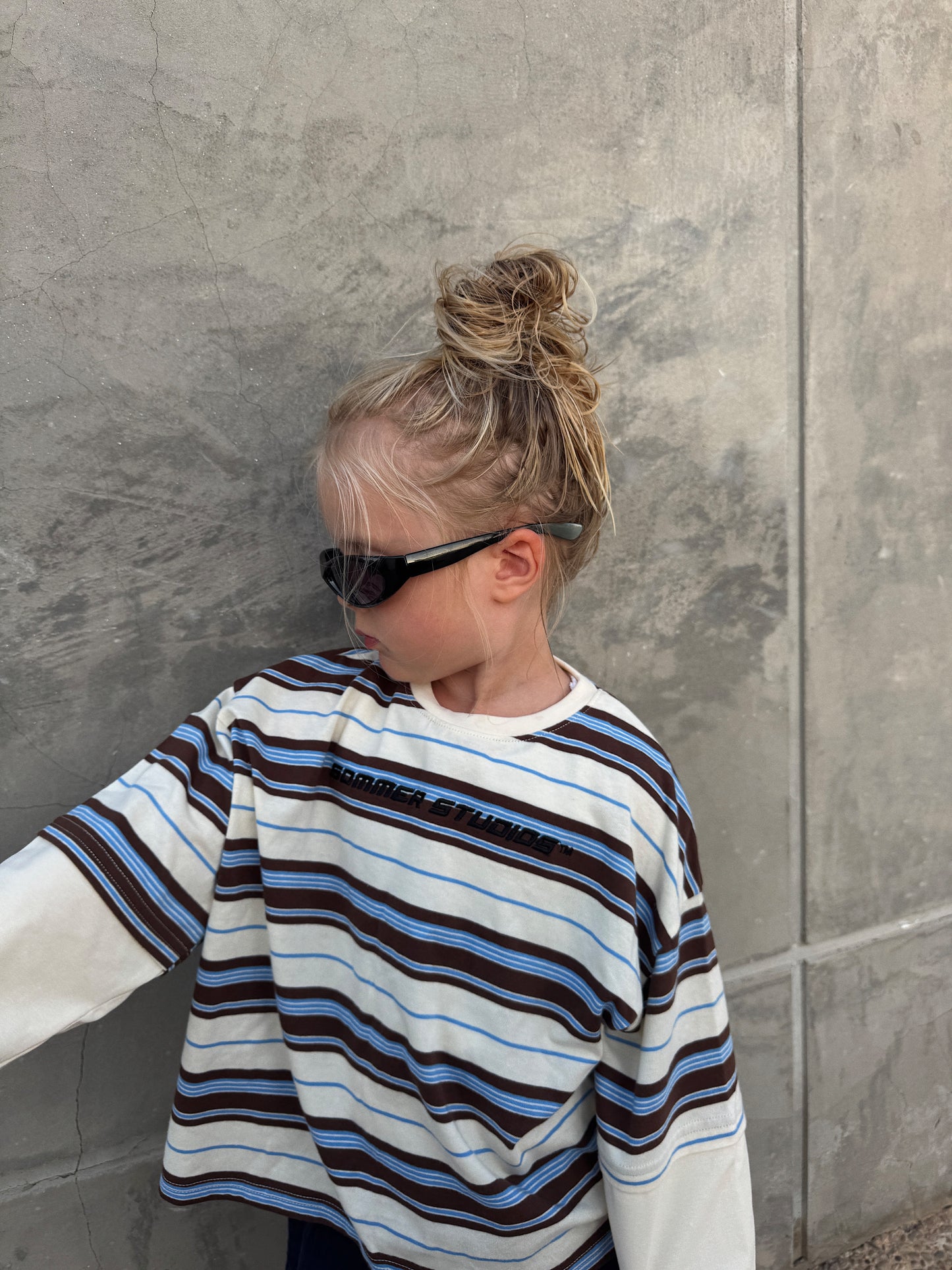 Ebba long tee BLUE.
