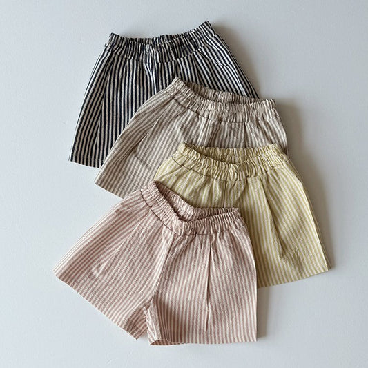 Stripe Cotton Shorts