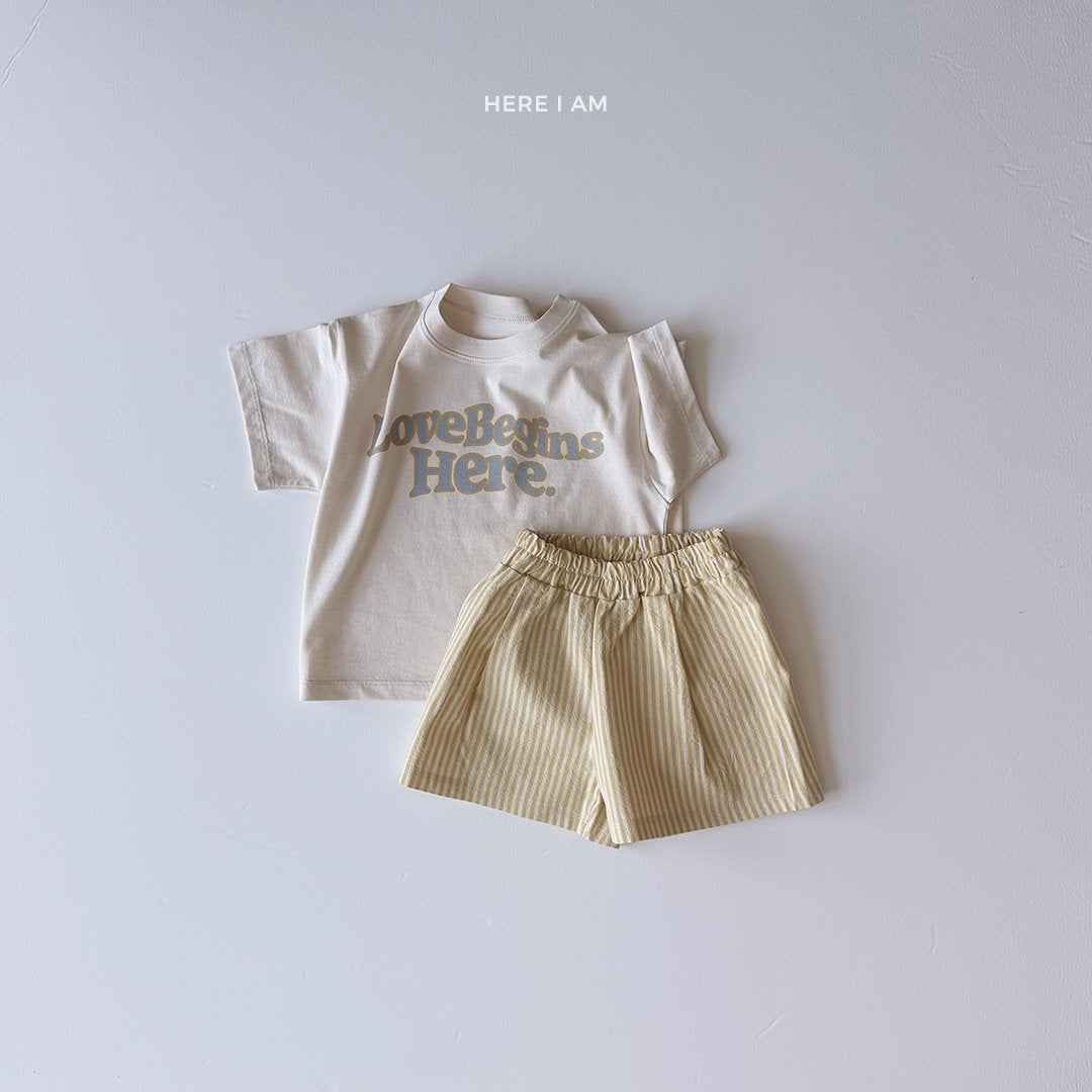Stripe Cotton Shorts